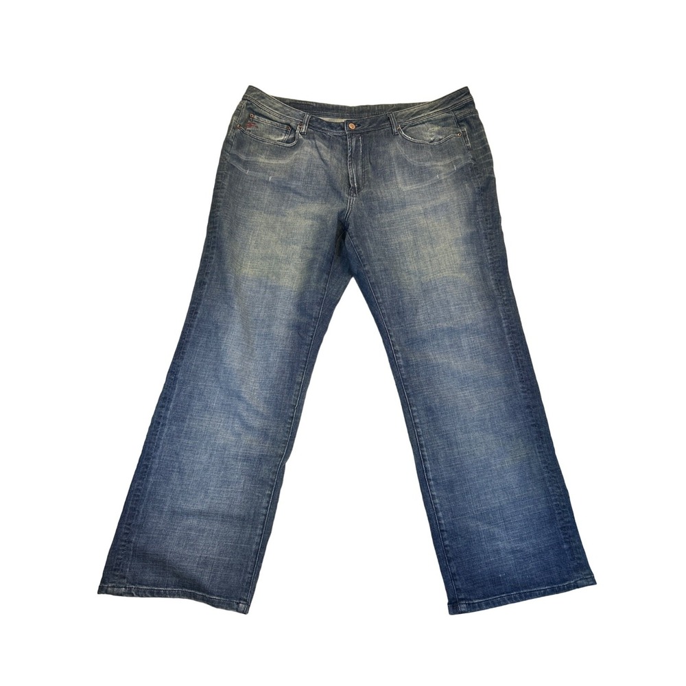 Seven7 Jeans Womens 24 Plus Blue Denim Straight Leg Stretch